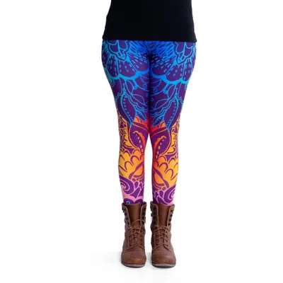 Produktbild von cosey - Bedruckte Tiermotiv-Leggins (Einheitsgröße) - Design Pfau