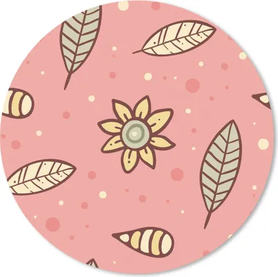 Produktbild von MuchoWow® Mauspad Mousepad Muster - Blumen - Blätter - Mädchen - Kinder - Kinder 20x20 cm - Mousepads - Maus Mat - Pad - Mausunterlage - Schreibtischmatte