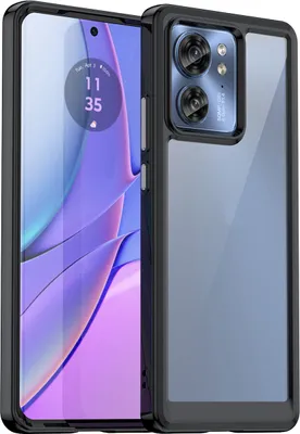 Obrázek produktu pro Pouzdro pro Motorola Edge 40 průhledné, nárazuvzdorné TPU silikonové ochranné pouzdro černé