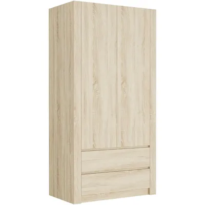 Produktbild von Framire Kleiderschrank 2-türig 180 x 90 x 55 cm, Modell MODERN B20, Sonoma Eiche