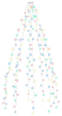 Obrázok produktu pre vidaXL Svetelná sieť na vianočný stromček s 210 LED diódami Viacfarebné 210 cm
