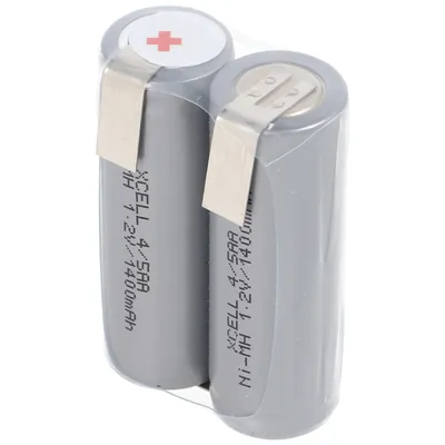 Produktbild von AccuCell 2HHR140 Akku passend für Rasierer 2,4 Volt, 1400mAh mit Lötfahnen zum Selbsteinbau