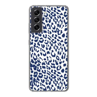 Produktbild von MuchoWow® Handyhülle Schutzhülle Hülle für Samsung Galaxy S21 FE Panther Druck - Blau - Abstrakt Silikon Softcase Handy Hülle - Mobiltelefonhülle