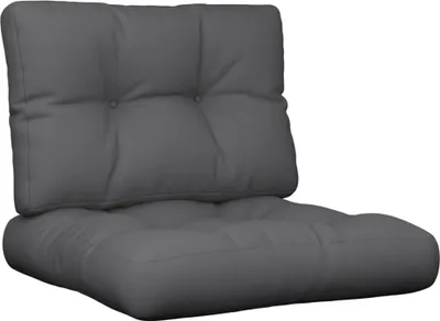 A gray floor cushion set.