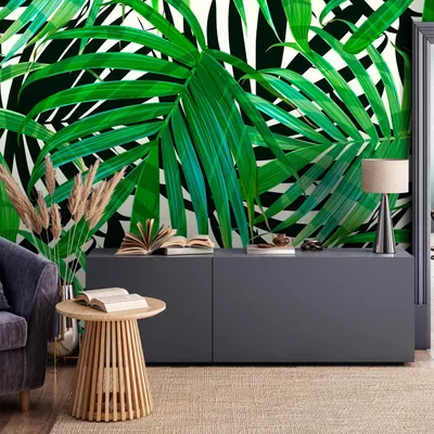 Produktbild von Vlies Fototapete - Tropical Leaves 350x245 cm Blätter b-B-0280-a-a