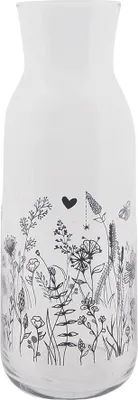 Produktbild von Clayre & Eef Karaffe 1000 ml Transparant Glas Blumen
