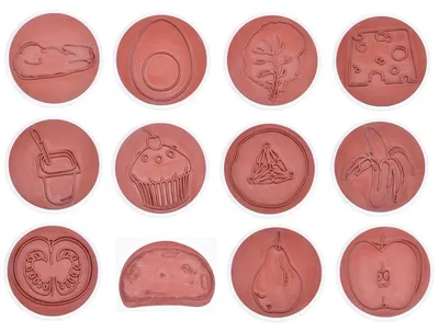 Image de Sunnysue Tampons alimentaires Set de 12 pièces