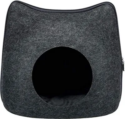 Immagine prodotto di Gatto coccolone in feltro 38 × 35 × 37 cm - antracite