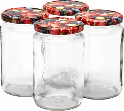 Zdjęcie produktu dla Słoik na przetwory Van Well Wildberries 720 ml zestaw 4 sztuk