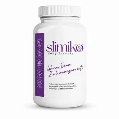 Produktbild von Slimiko Nahrungsergänzungsmittel – 60 Kapseln – mit Grüntee-Blattextrakt, Cranberry-Fruchtextrakt, Ingwerwurzelextrakt, Apfelfaser – Für Erwachsene., KI-generiertes Bild