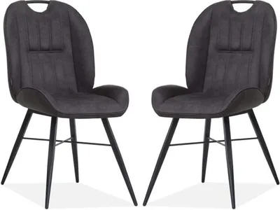 Produktbild von MX Sofa Shelton Esszimmerstuhl – Anthrazit (2er-Set)