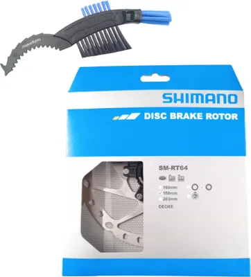 Immagine prodotto di Disco freno per bicicletta Shimano SM-RT64 180 mm in argento-nero, incl. spazzola per catena maxxi4you