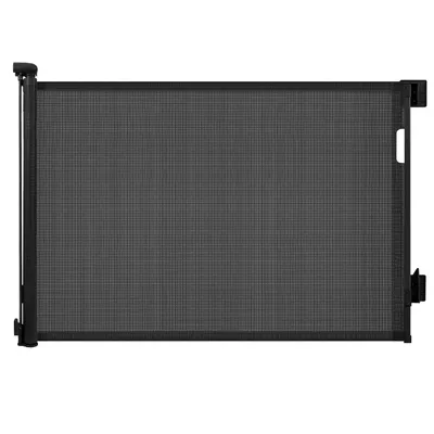 Produktbild von Treppenschutzgitter ausziehbar Absperrgitter Hund Kinder Schutzgitter (1 St), 0–150 cm Schwarz, 1 Stück, mit Bohren, geeignet für Innen & Außen