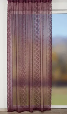 Produktbild von Fertigschal "Carmen" mit Gardinenband - Größe (HxB): 175x140cm Farbe: Beere