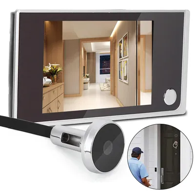 Produktbild von Digitaler Türspion mit Kamera 3,5 Zoll LCD 1080P 120° Weitwinkel batteriebetrieben für Wohnung Haustür Sicherheit