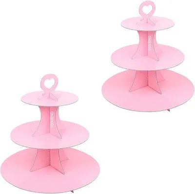 Produktbild von Famanu Cupcake-Türme 3-lagig - Set mit 2 stabilen Etagères