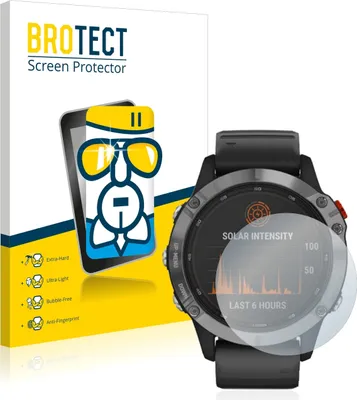 Produktbild von BROTECT Schutzglas für Garmin Fenix 6 Solar Schutzfolie Panzer Folie Glas Display Schutz klar