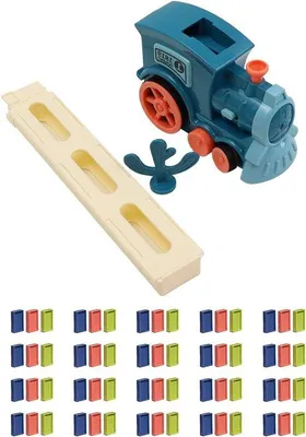 Produktbild von Domino baanset mit 60 Bauklotzen, elektrisch, automatisch, Soundeffekten, Domino-Spiele