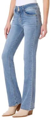 Productafbeelding van WallFlower jeans voor dames, junioren, denim, model "Luscious" (met een getailleerde pasvorm), bootcut, Albury, maat 14