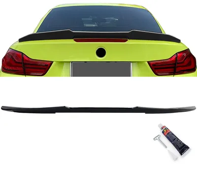 Productafbeelding van Achterspoiler "Ducktail", zwart glanzend, voor BMW 4-serie F33 Cabriolet, modeljaren 2013-2021