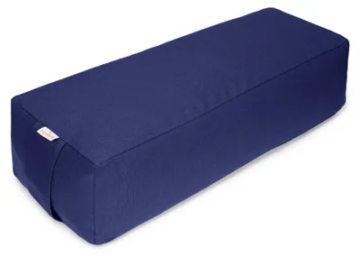 Produktbild von yogabox Yoga und Pilates Rechteckbolster BASIC - dunkelblau 60 x 20 x 14 cm Buchweizenschalen