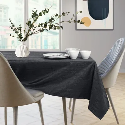 Zdjęcie produktu dla Obrus plamoodporny VESTA 155x500 Czarny AmeliaHome
