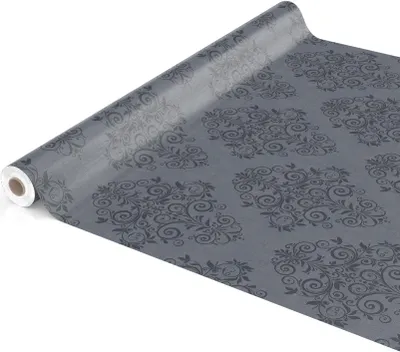 Produktbild von Tischdecke Wachstuch Ornamente Grau Robust Wasserabweisend Breite 140 cm Länge 300 cm