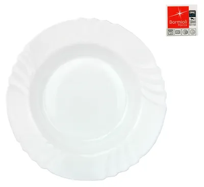 Produktbild von Bormioli Rocco 7865, Essteller, Rund, Gehärtetes Glas, Weiß, 33 cm