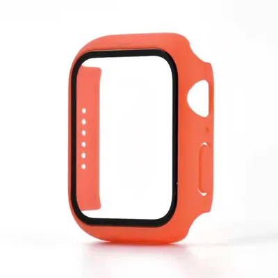 Immagine prodotto di Smartphonica Custodia con protezione dello schermo in vetro per Apple Watch 40 mm - Arancione