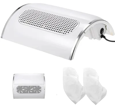 Immagine prodotto di Aspirapolvere professionale per polvere di unghie - Aspiratore per manicure - 40W, 220–240V - 3 ventole - Dispositivo da tavolo per saloni di bellezza - Bianco