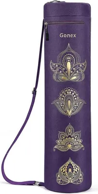 Produktbild von Yogatasche mit Lila Paisley Muster, wasserdicht & geräumig, verstellbarer Schultergurt