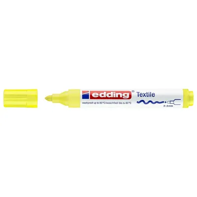 Immagine prodotto di Edding 4-4500065 4500 Marcatore tessile creativo - punta tonda, 2-3 mm, giallo neon
