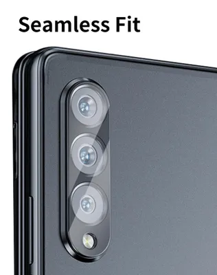 Image de Pour Samsung Galaxy Z Fold4 5G : coque de protection en verre trempé 9H pour caméra arrière, 2 pièces, noir
