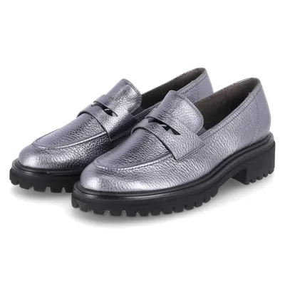 Produktbild von Paul Green Damen Slipper/ Loafer Silber GlattlederGröße:40,5