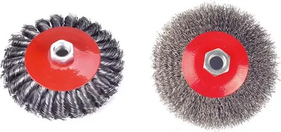 Produktbild von Unkrautbürste für Rasentrimmer mit M10 x 1.25mm Gewinde, StahlbüRste Unkrautbuerste, Wildkrautbürste für Motorsense Drahtbürste Freischneider