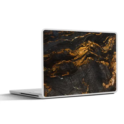 Produktbild von MuchoWow® Laptop Aufkleber Sticker Cover Marmor - Limette - Schwarz - Gold - Marmoroptik - Luxus 30x21 cm - Sticker für Laptop - Selbstklebend