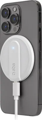 Immagine prodotto di SBS TECHGMAGW Caricabatterie per dispositivi mobili Smartphone Bianco USB Carica wireless Ricarica rapida Interno