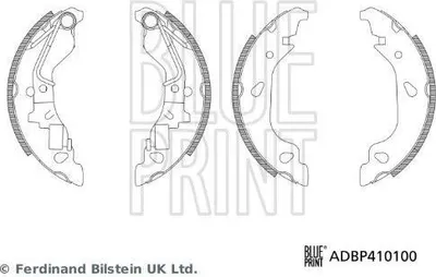 Produktbild von BLUE PRINT Bremsbackensatz Trommelbremse Hinten für FIAT PUNTO (188) ADBP410100