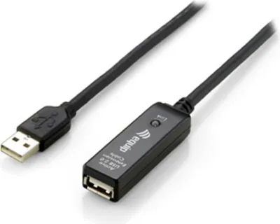 Obrázek produktu pro Equip 133310, 10 m, USB A, USB A, USB 2.0, Samec/samice, Černá
