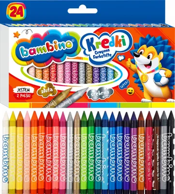 Produktbild von Bambino Wand Buntstifte 24 Farben Coalin Clay
