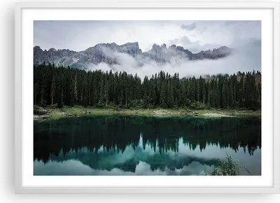 Produktbild von Gerahmtes Poster - Weißer Rahmen - Landschaft Berge Wolken - 70x50 cm - Wand Bild - Wanddeko - Wandbilder - Kunstposter - Wandposter - Bilderrahmen - Bilder - Kunstdruck - P2WAA70x50-4671