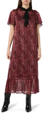 Produktbild von ZITHA Damen Midikleid mit Leoprint 19223977-ZI01, GRAU, XS
