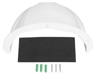 Image de Cache de protection universelle pour caméra de surveillance - 28x21x15 cm - Protection résistante aux intempéries pour caméras dôme et PTZ (blanc)