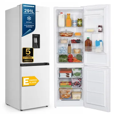 Productafbeelding van Heinner HCNF-HM291WDE++ Koel-vriescombinatie 291 L, Waterdispenser, No Frost, Wit