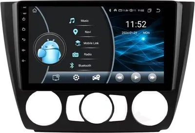 Produktbild von Autoradio mit Bluetooth und CarPlay für BMW 1er (E81/E82/E87/E88) (2004–2011) – Kompatibel mit Apple und Android – Stereoanlage – Navigationssystem – 2 GB RAM, 32 GB interner Speicher