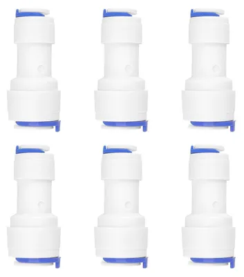 Immagine prodotto di Adattatori per filtri dell'acqua, confezione da 6 pezzi, connettori diritti in plastica da 3/8" a 1/4" per sistemi di osmosi inversa