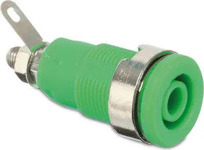 Produktbild von Sicherheits-Einbaubuchse, CAT III, 32 A, 4 mm, grün