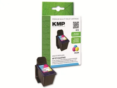 Image de KMP Printtechnik AG 0995,4570 KMP Patrone HP C6657AE Nr.57 color 500 S. H12 refilled