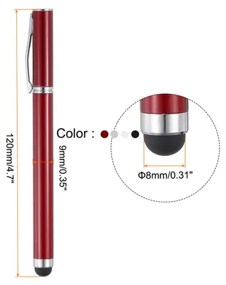 Produktbild von 4 Stš¹ck Kugelschreiber mit Stylus-Spitze, 2-in-1-Tintenstift und Gummi-Eingabestifte mit feiner Spitze fš¹r alle kapazitiven Touchscreens, universell