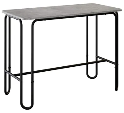 Immagine prodotto di Tavolo da pranzo, dimensioni 100 x 50 x 75 cm, realizzato in materiale composito di legno, colore grigio cemento, forma rettangolare